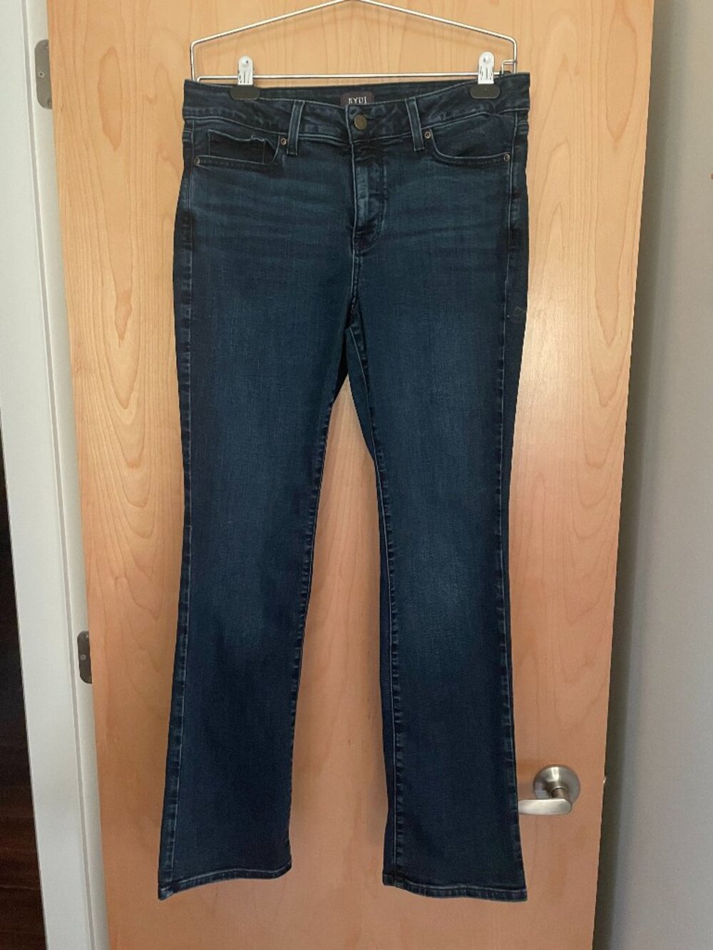 NYDJ Marilyn Straight Jeans – Dark Wash, Size 10, 32” Inseam